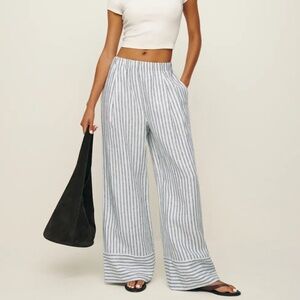 Reformation Fernando Linen Wide Leg Pant